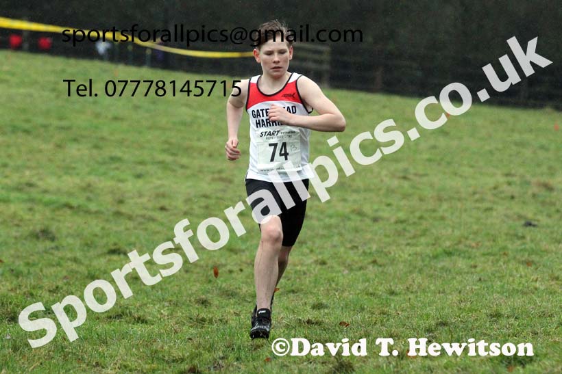 Boys under-15s, NECAA Junior Cross Country Relays, Thornley Farm, Peterlee, Saturday, December 12th. Photo: David T. Hewitson/Sports for All Pics